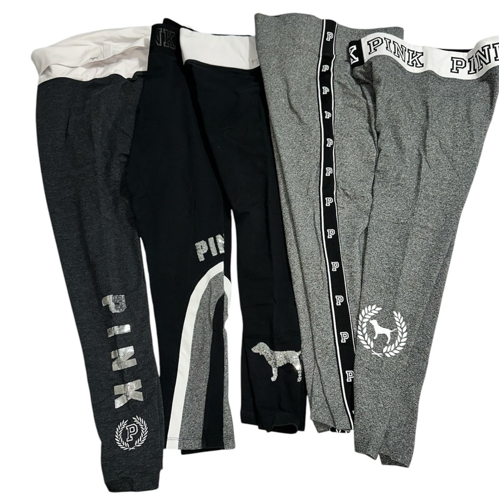 PINK Victoria's Secret Kids Leggings Set - Black and Gray